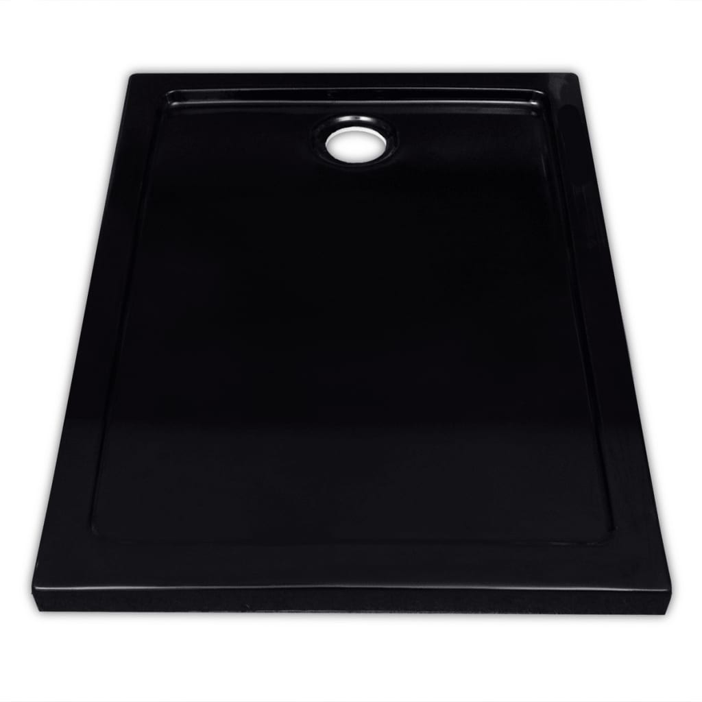vidaXL Cădiță de duș dreptunghiulară din ABS, negru, 70 x 90 cm