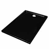 Rechteckiger ABS-Duschwannenboden schwarz 70 x 100 cm