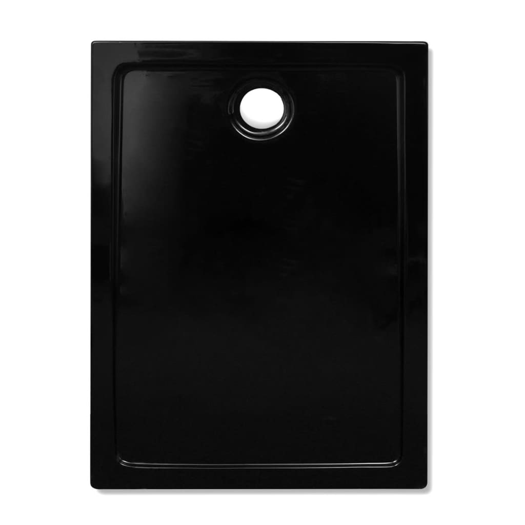 vidaXL Receveur de douche rectangulaire ABS Noir 70 x 100 cm