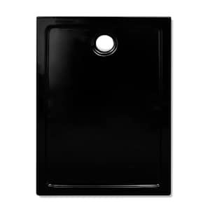 vidaXL Du&scaron;o pagrindas, juodas, ABS, stačiakamp., 70x100cm