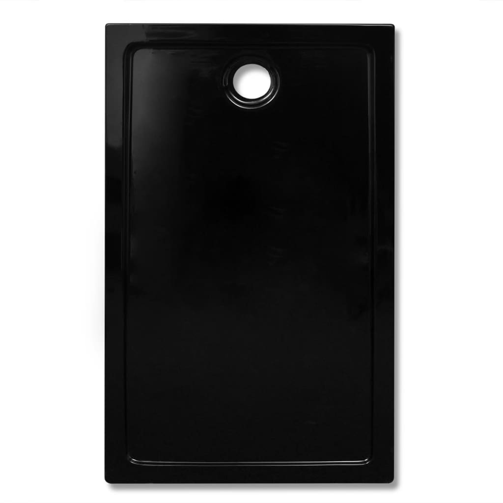 vidaXL Douchebak rechthoekig ABS zwart 70 x 120 cm