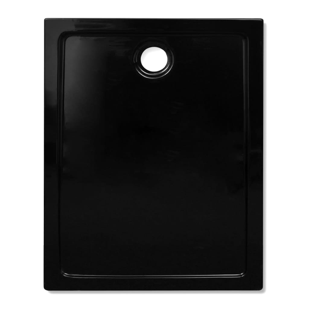 vidaXL Douchebak rechthoekig ABS zwart 80 x 100 cm