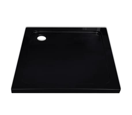 vidaXL Receveur de douche carré ABS Noir 90 x 90 cm