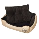 Hundebett mit weicher Polsterung Größe L Beige