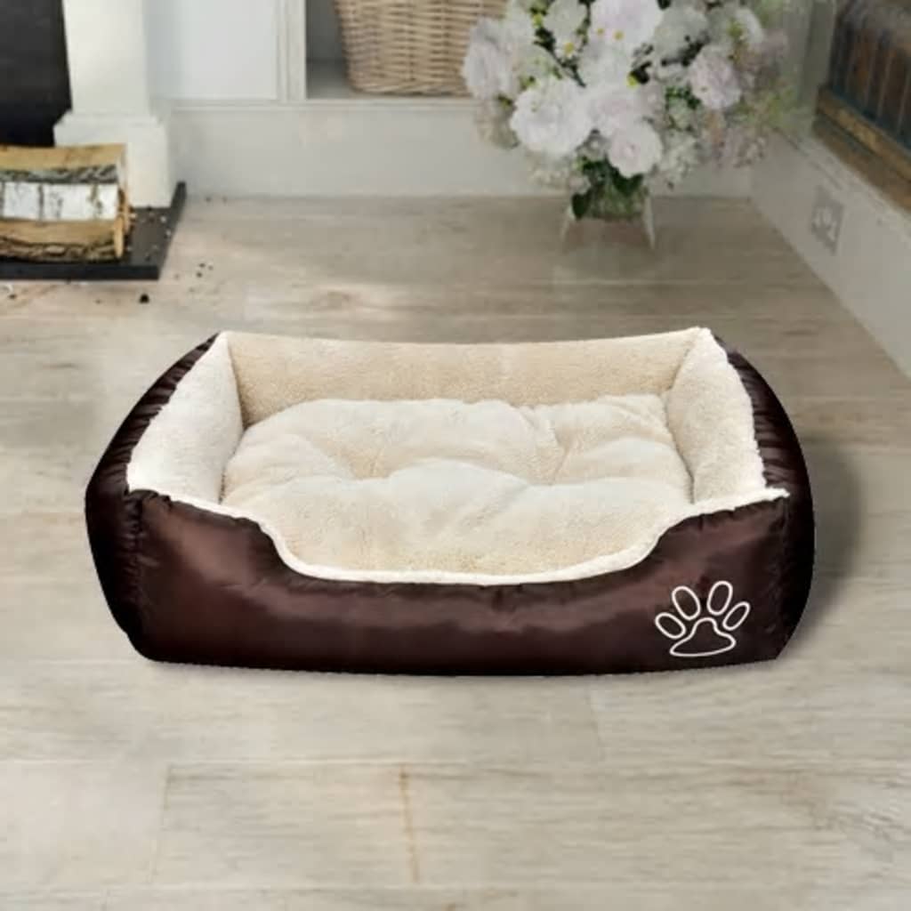 vidaXL Warmes Hundebett mit Polsterkissen S