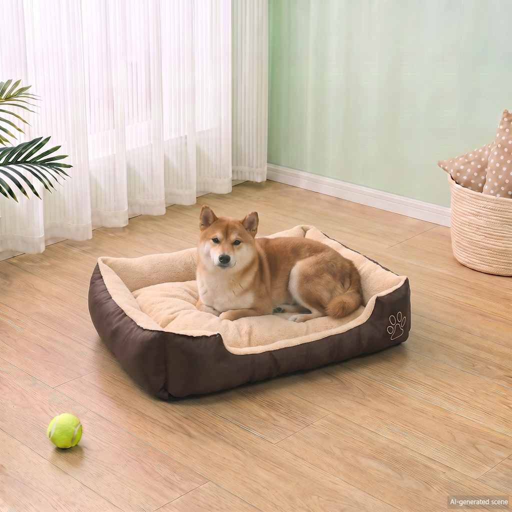Lit chaud pour chiens avec coussin rembourré Taille m