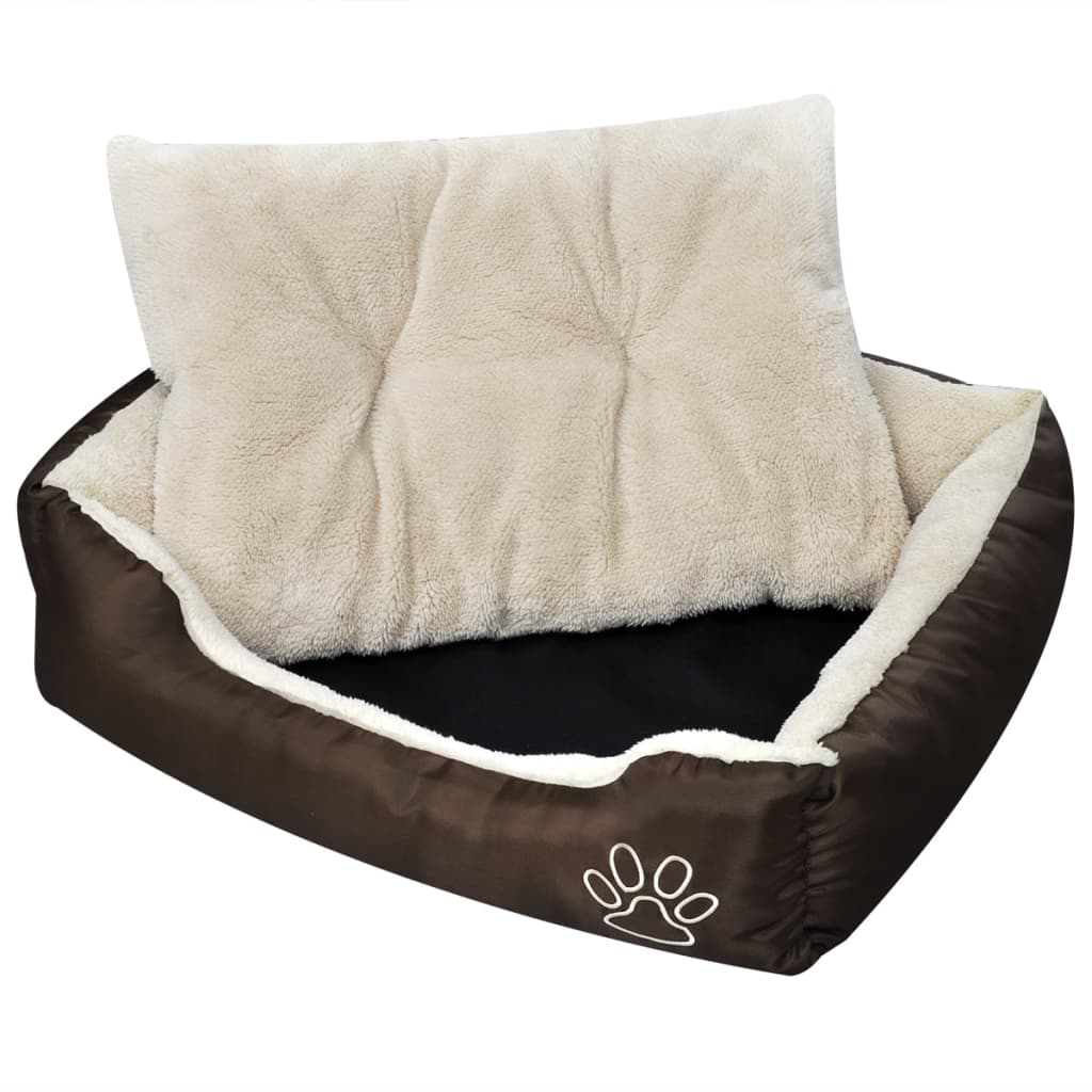 vidaXL Warmes Hundebett mit Polsterkissen L