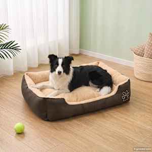Topla pasja postelja s podloženo blazino XL