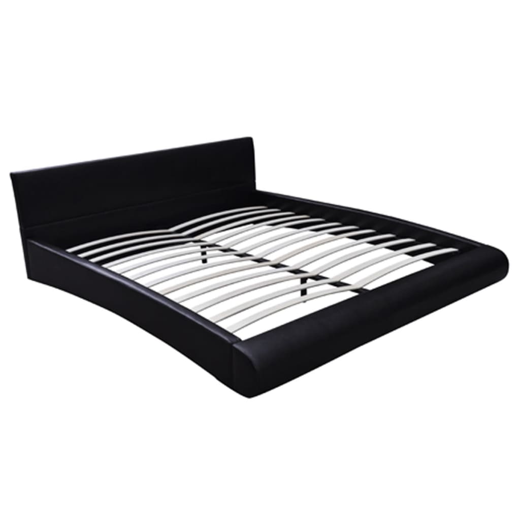 

vidaXL Bed met matras kunstleer zwart 140x200 cm