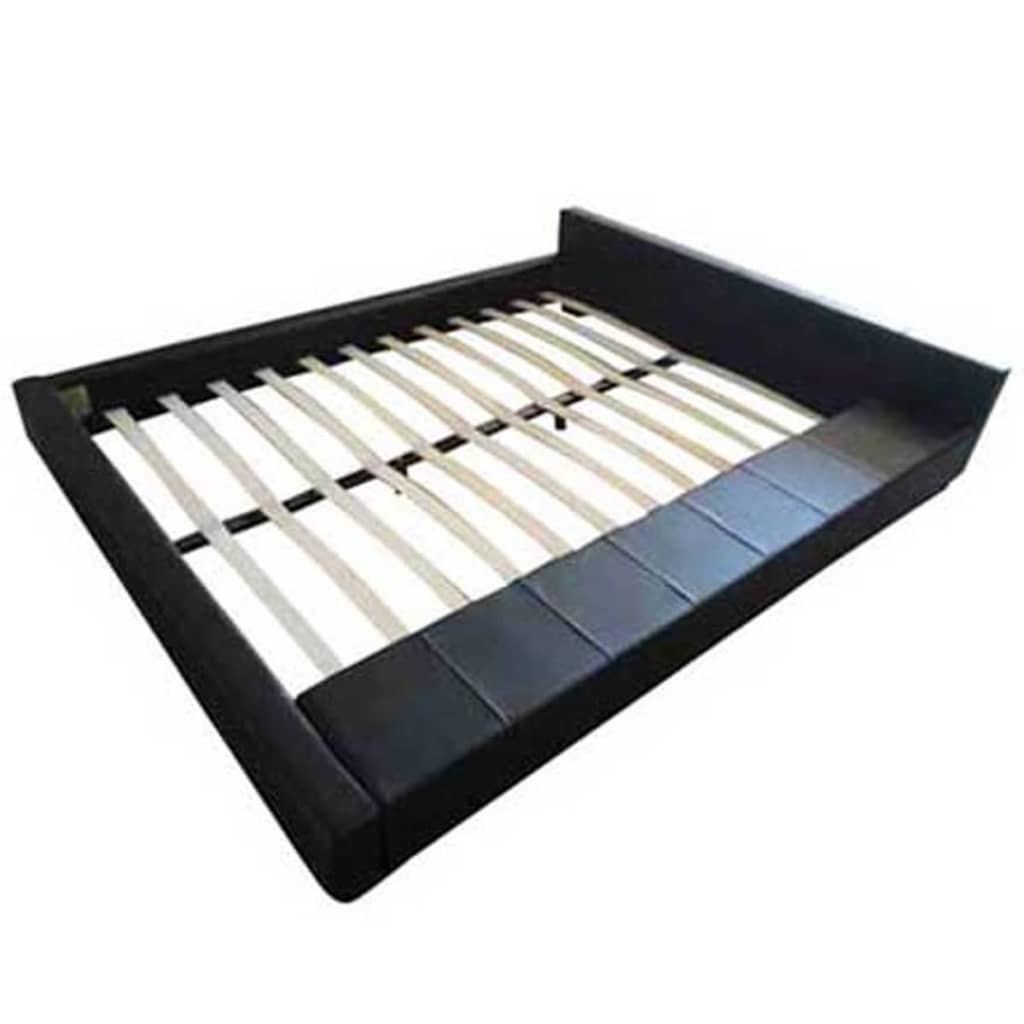 

vidaXL Bed met matras kunstleer zwart 140x200 cm