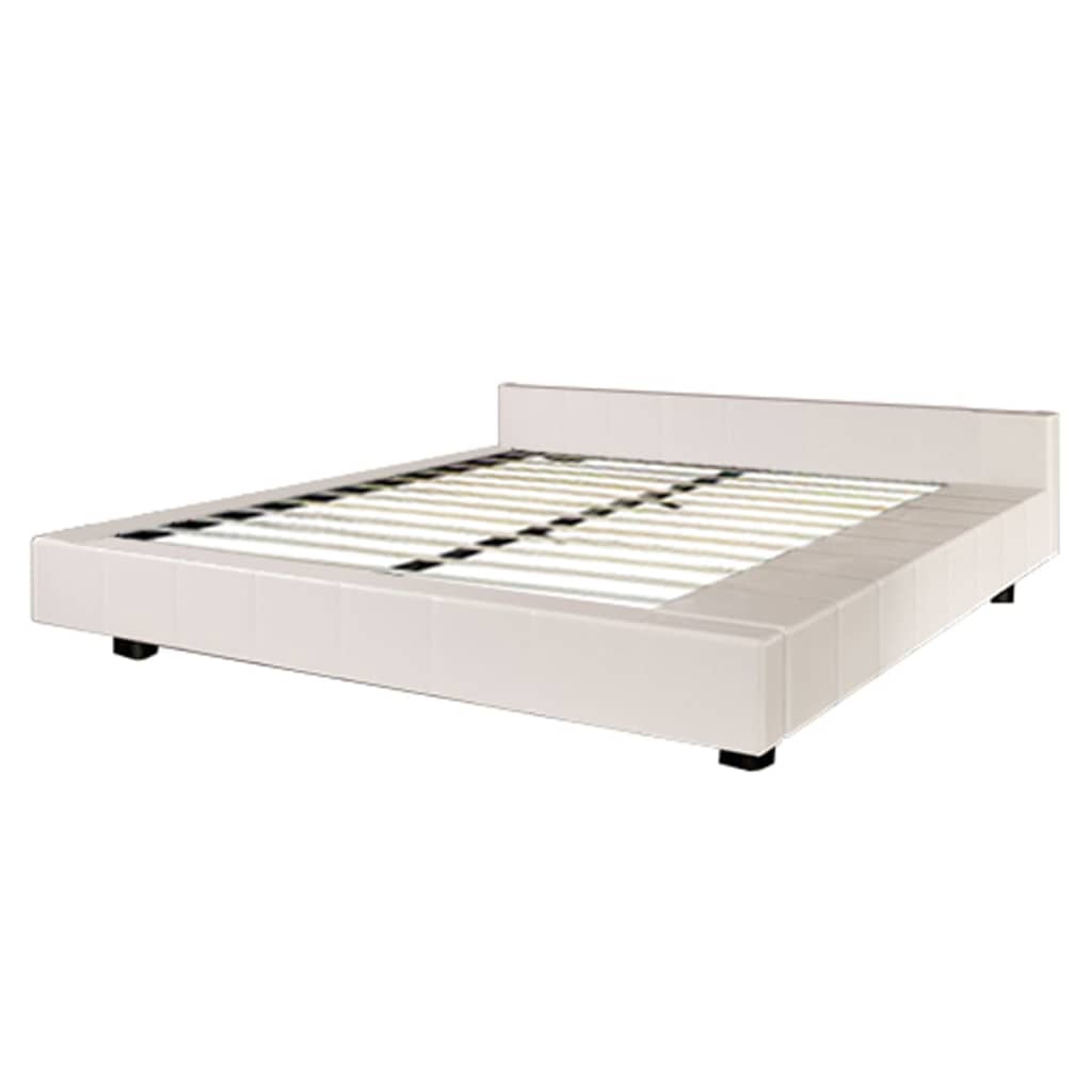 

vidaXL Bed met matras kunstleer wit 140x200 cm
