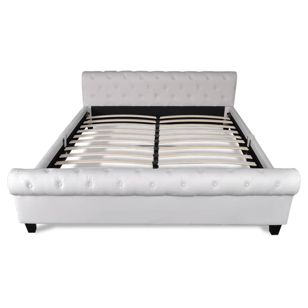 

vidaXL Bed met matras kunstleer wit 180x200 cm