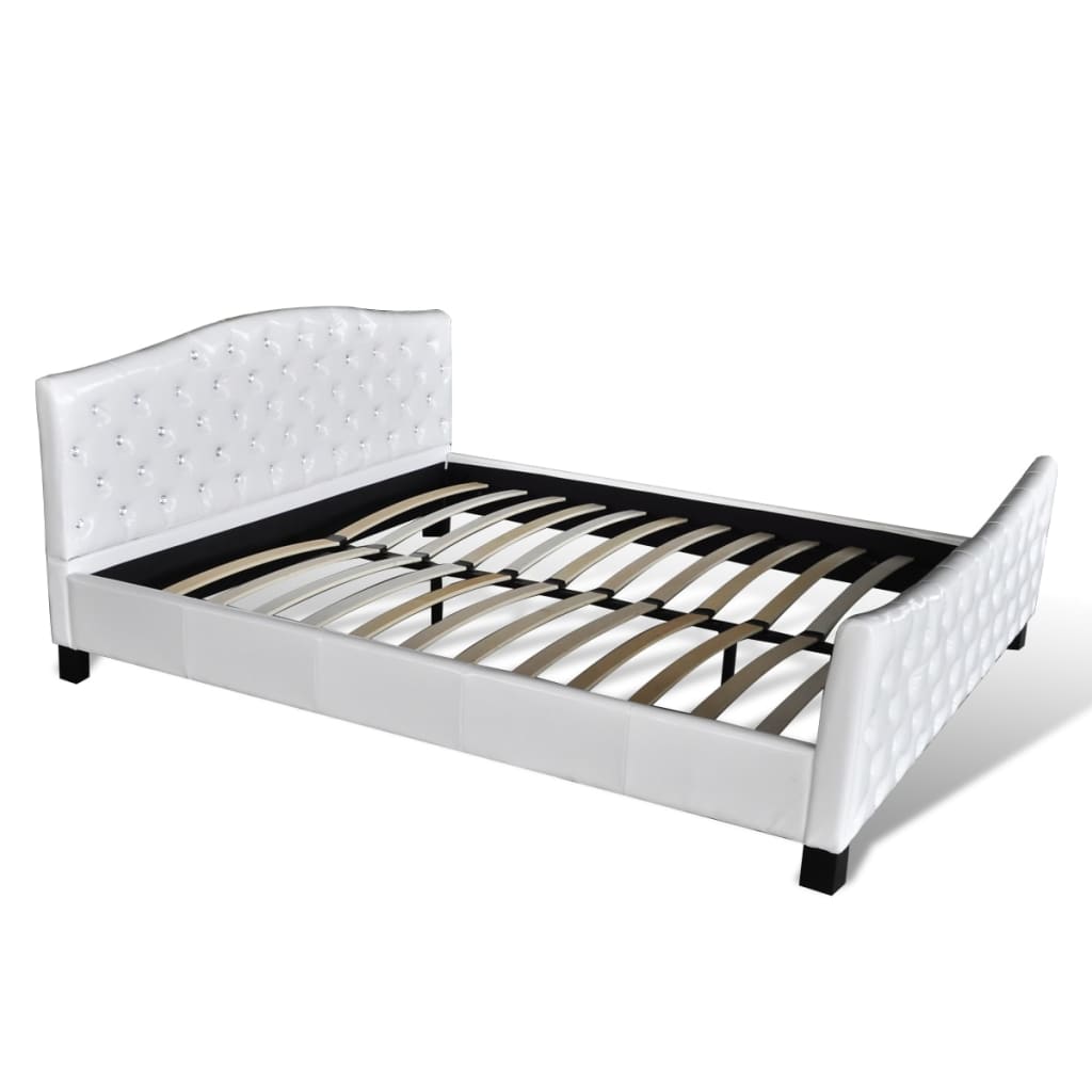 

vidaXL Bed met matras kunstleer wit 180x200 cm