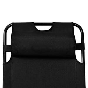 Zahradní křeslo Černá textil - obrázek 7
