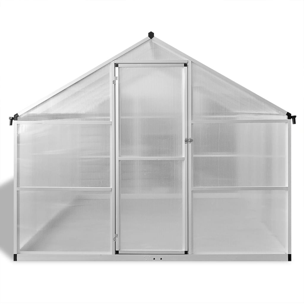 Thumbnail - vidaXL Gewächshaus mit Fundament Verstärkt Aluminium 7,55 m²