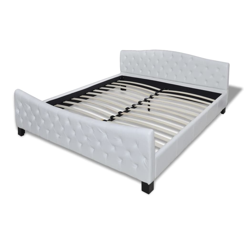 

vidaXL Bed met matras kunstleer wit 180x200 cm