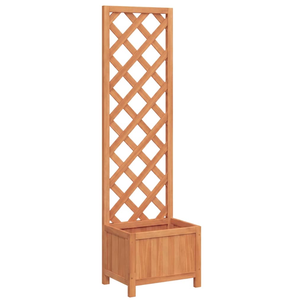 Cvetlični lonec z rešetko 40x30x135 cm masiven les jelka