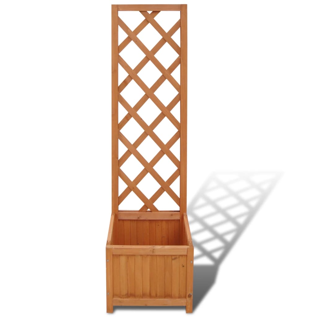 vidaXL Plantenbak met klimrek 40x30x135 cm afbeelding