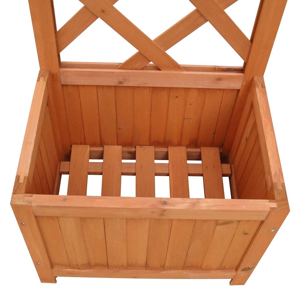 Garden Trellis Planter Outdoor Flower Box Raised Bed Solid Firwood vidaXL - Produktbild 5