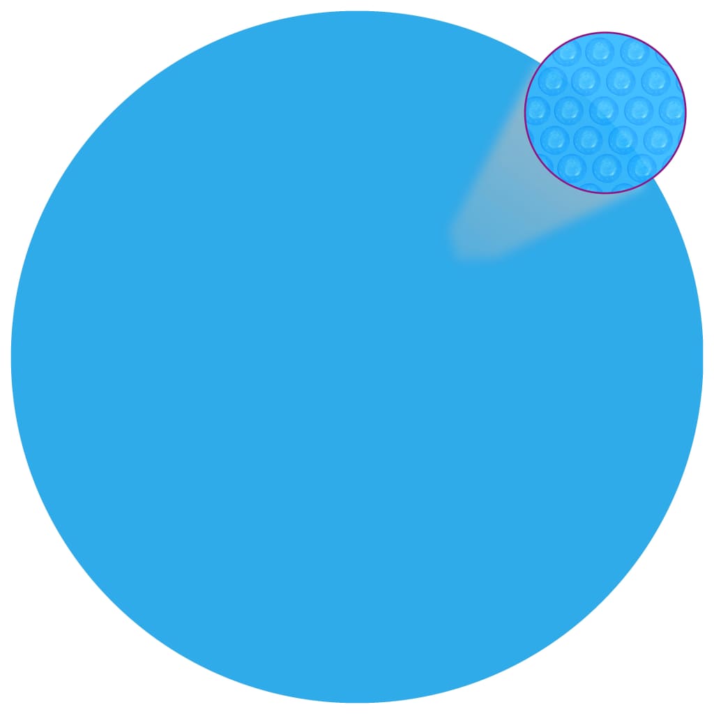 Folie solară rotundă din PE pentru piscină, 488 cm, albastru vidaXL