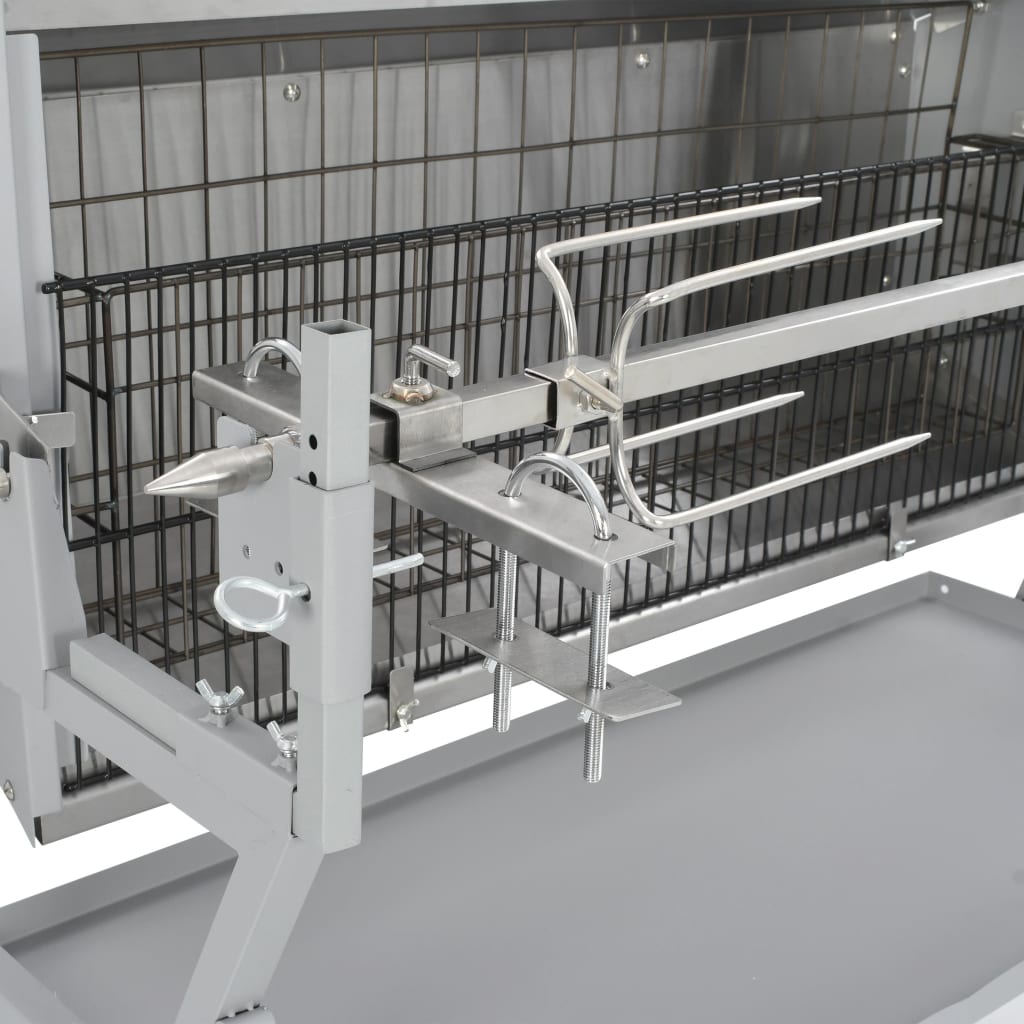 Broche à Rôtir De Barbecue Fer Et Acier Inoxydable VidaXL 18 width=274