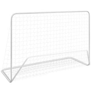 vidaXL jalgpalliv&auml;rav v&otilde;rguga, 182 x 61 x 122 cm, teras, valge