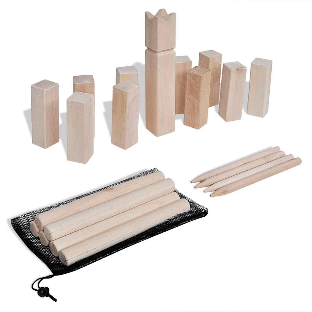 vidaXL Kubb-Spielset Holz