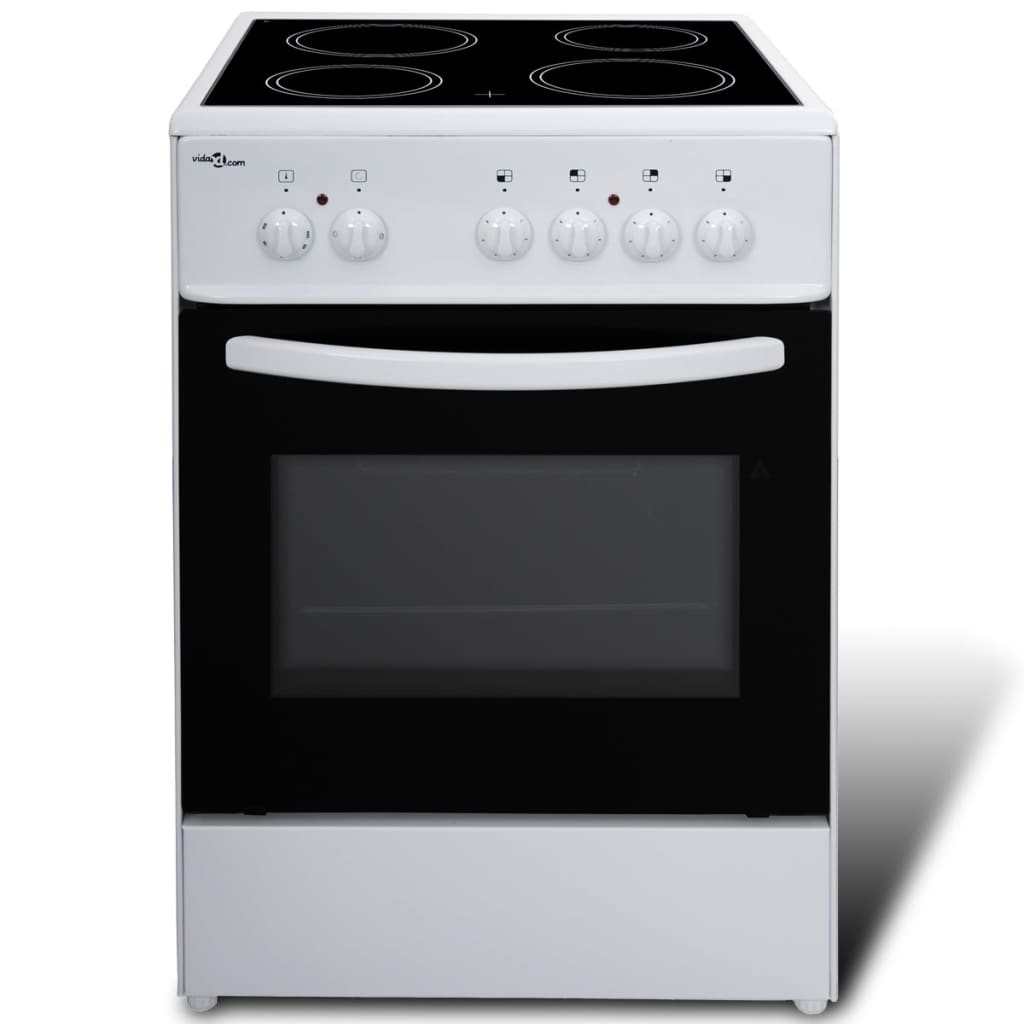 

vidaXL Vrijstaande elektrische oven met 4 keramische kookplaten 60 x 60 cm