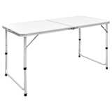 vidaXL Foldable Camping Table Aluminium 120 x 60 cm