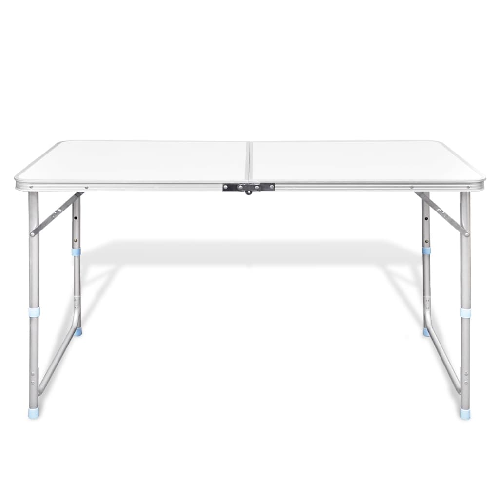 vidaXL Campingtafel inklapbaar en verstelbaar in hoogte aluminium 120 x 60 cm