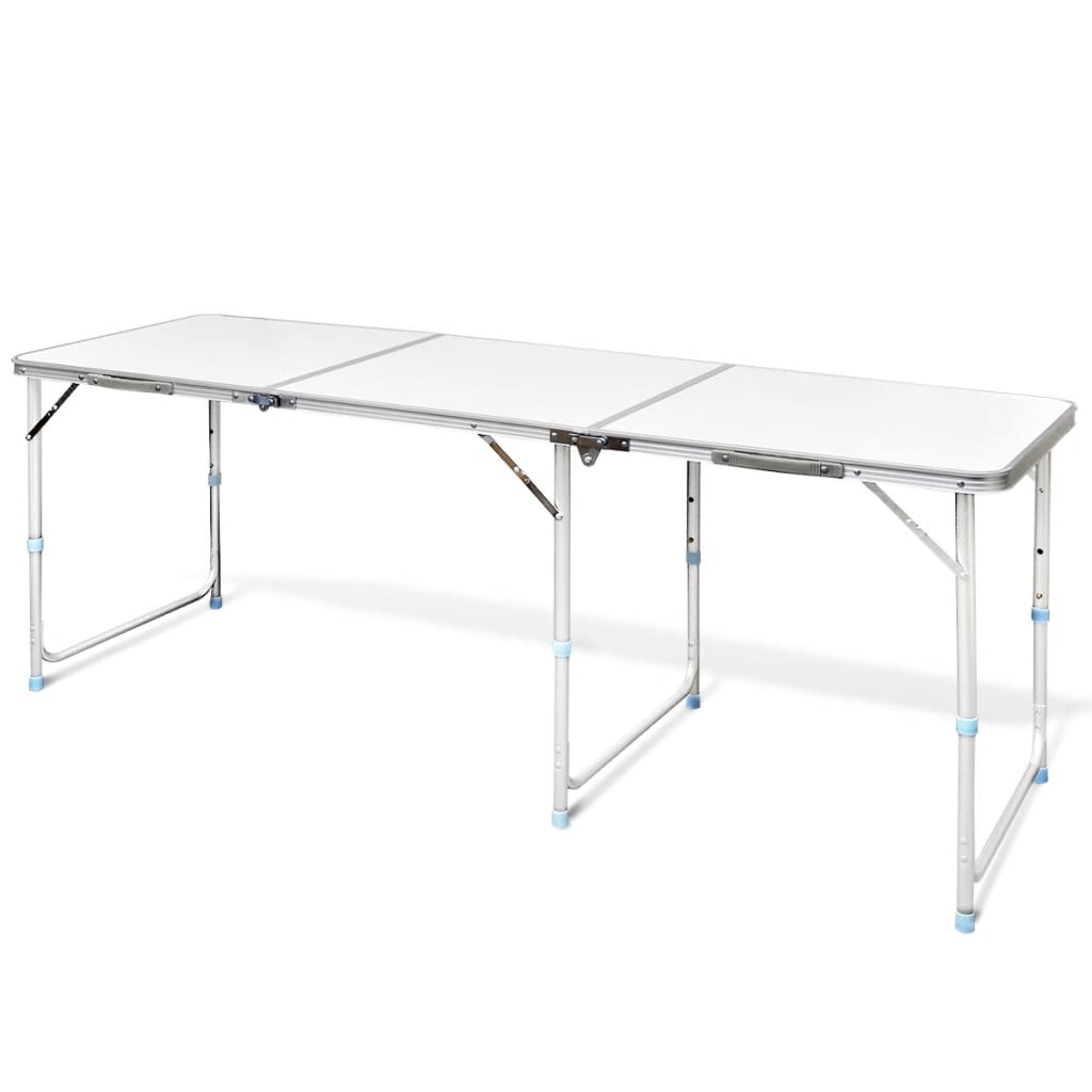 vidaXL Campingtisch zusammenklappbar höhenverstellbar Aluminium 180 x 60 cm