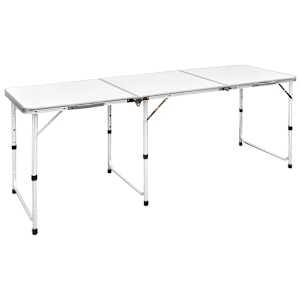 Skládací kempingový stůl s nastavitelnou výškou, hliníkový 180 x 60 cm - obrázek 1