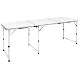 Saliekams Dārza Galds ar Pielāgojamu Augstumu 180 x 60 x 70 /62 /55 cm