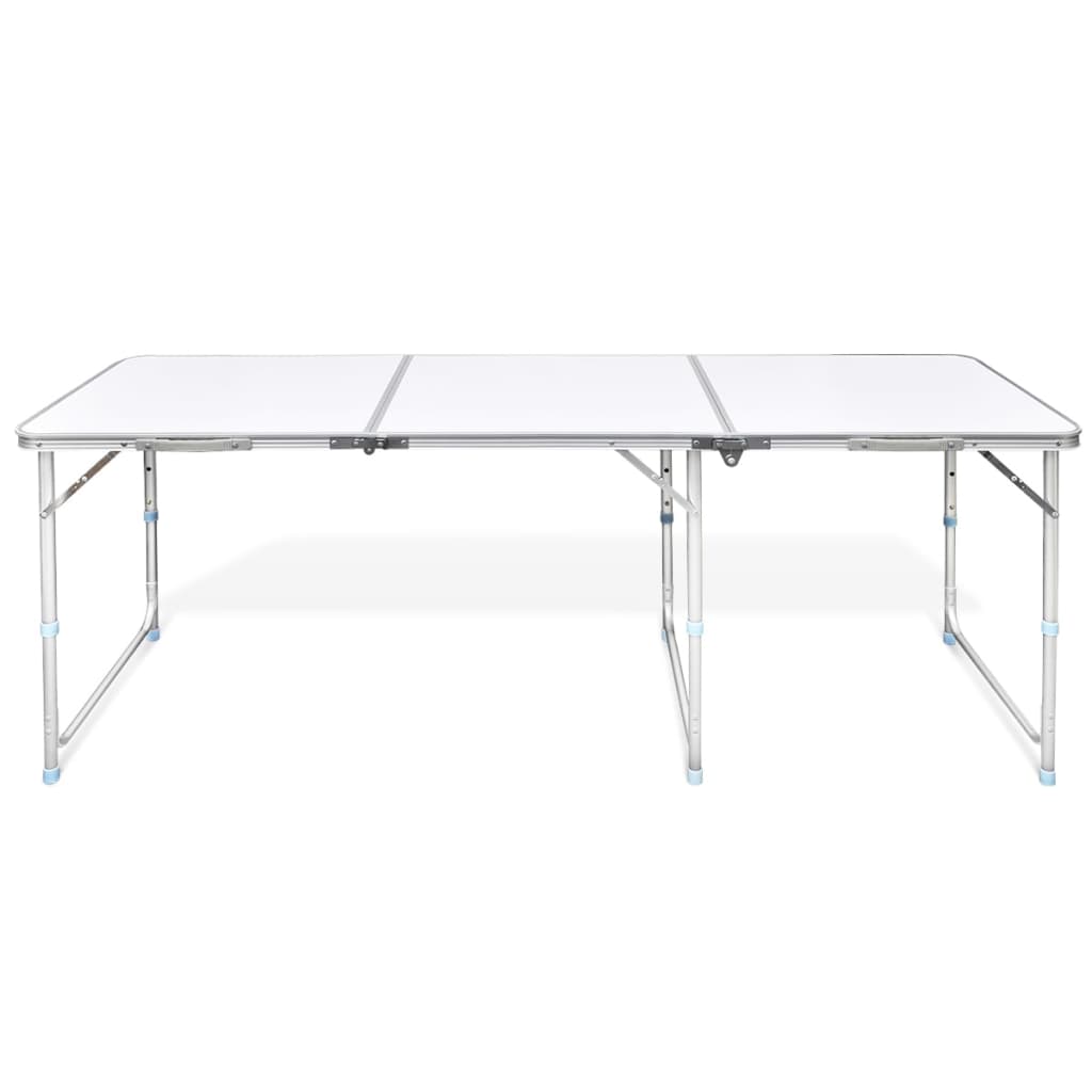 Összecsukható Állítható Alumínium Kemping asztal 180 x 60 cm 
