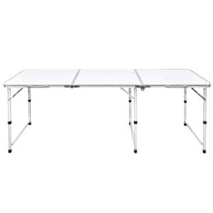 Skládací kempingový stůl s nastavitelnou výškou, hliníkový 180 x 60 cm - obrázek 2