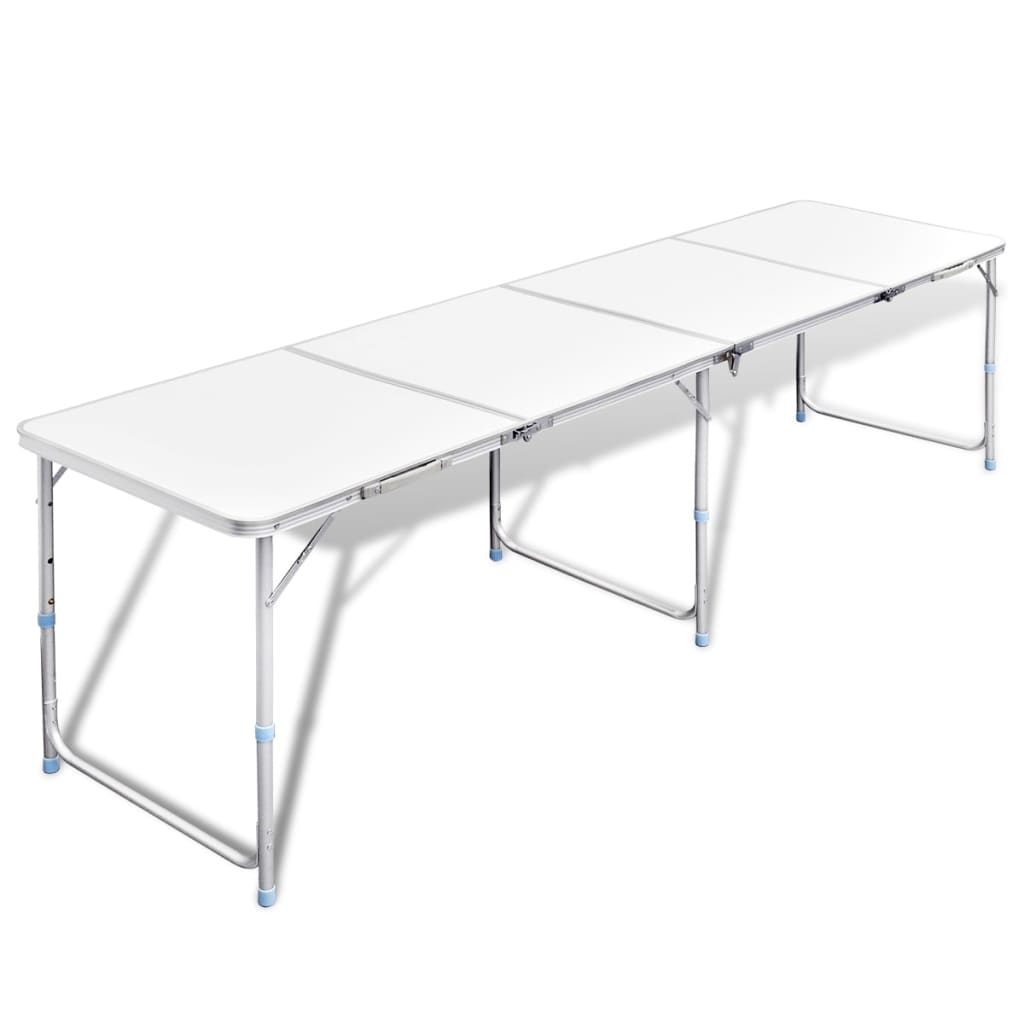 7: vidaXL sammenklappeligt campingbord justérbart aluminium 240 x 60 cm