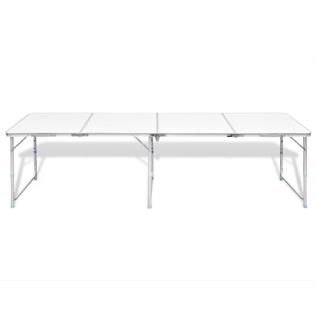 Összecsukható Állítható Alumínium Kemping asztal 240 x 60 cm 