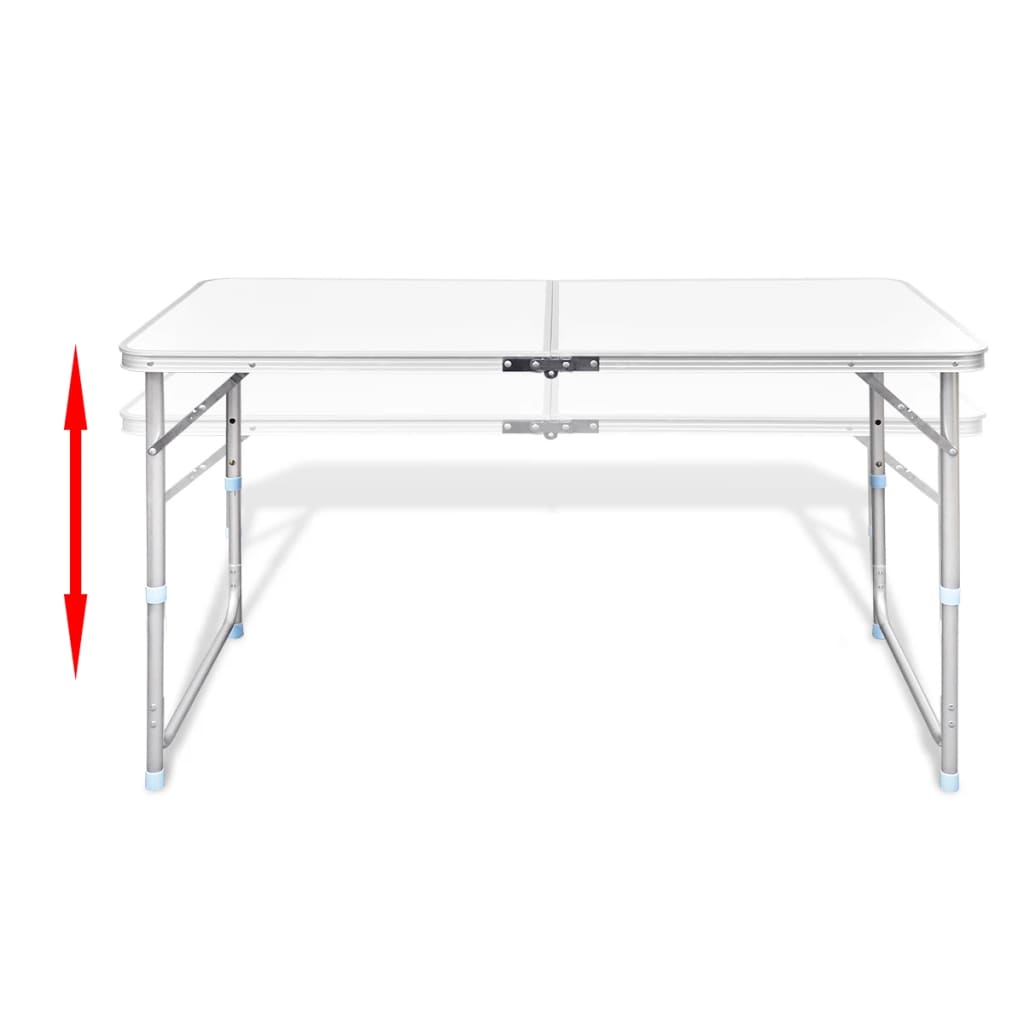 Thumbnail - vidaXL Campingtisch mit 4 Hockern Klappbar Höhenverstellbar 120x60 cm