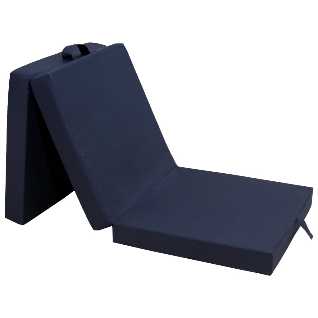 

vidaXL Schuimmatras opklapbaar blauw 190x70x9 cm