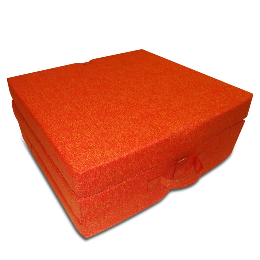 vidaXL Colchão de espuma dobrável em 3 190 x 70 x 9 cm laranja