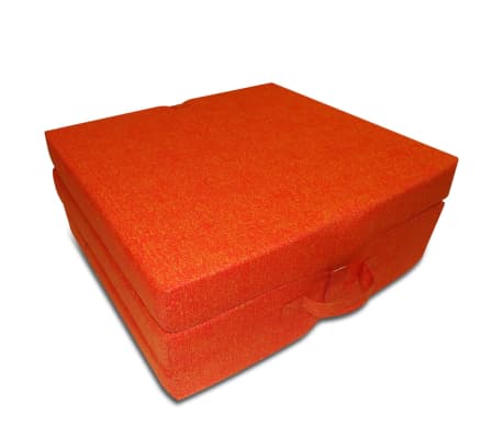 vidaXL Čiužinys, trijų dalių, putplastis, 190x70x9cm, oranžinis
