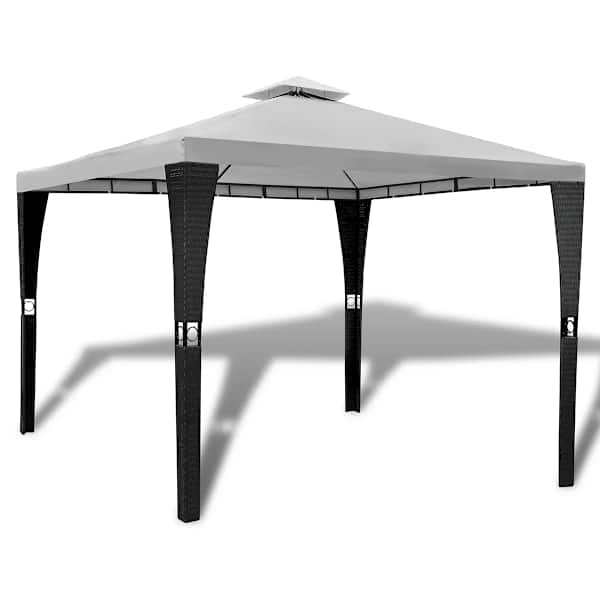 vidaXL varjualune, katusega, 3 x 3 m, kreemjas