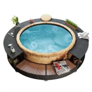 Rattan spa omranding