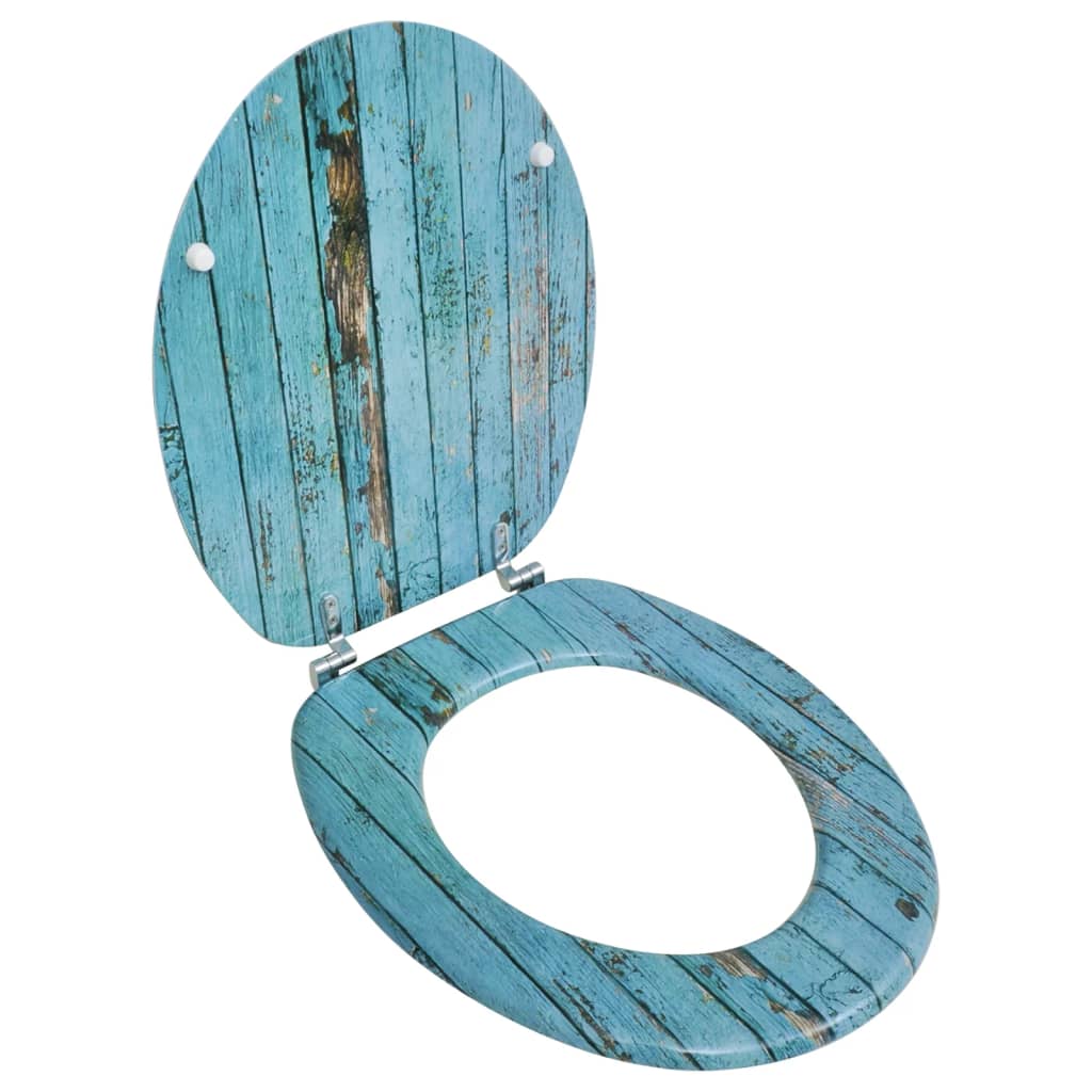  WC Toilet Seat with MDF Lid Bathroom Soft-close Toilet Seat Accessories vidaXL