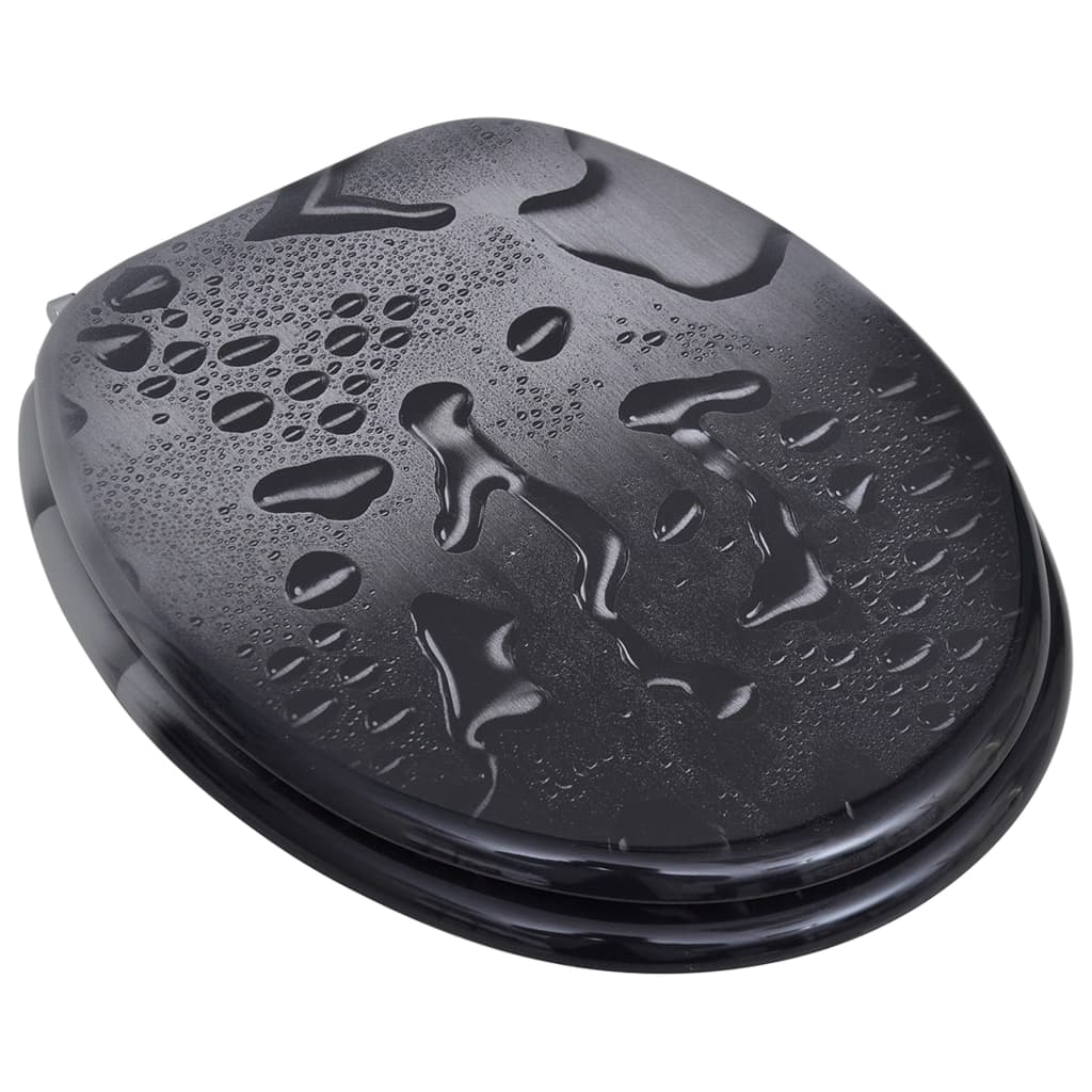 Thumbnail - vidaXL Toilettensitz WC-Sitz MDF Wassertropfen Design