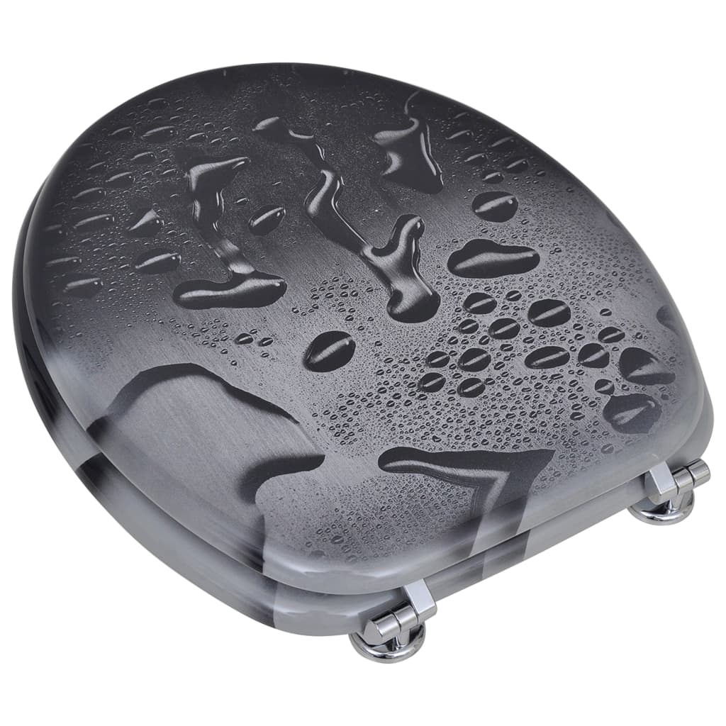 Thumbnail - vidaXL Toilettensitz WC-Sitz MDF Wassertropfen Design