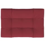 Almofada do assento estofado vermelho 120 x 80 x 10 cm