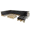 vidaXL Pallet diivanipatjade padi 13 tk kangas Hall 120 x 80 x 10 cm