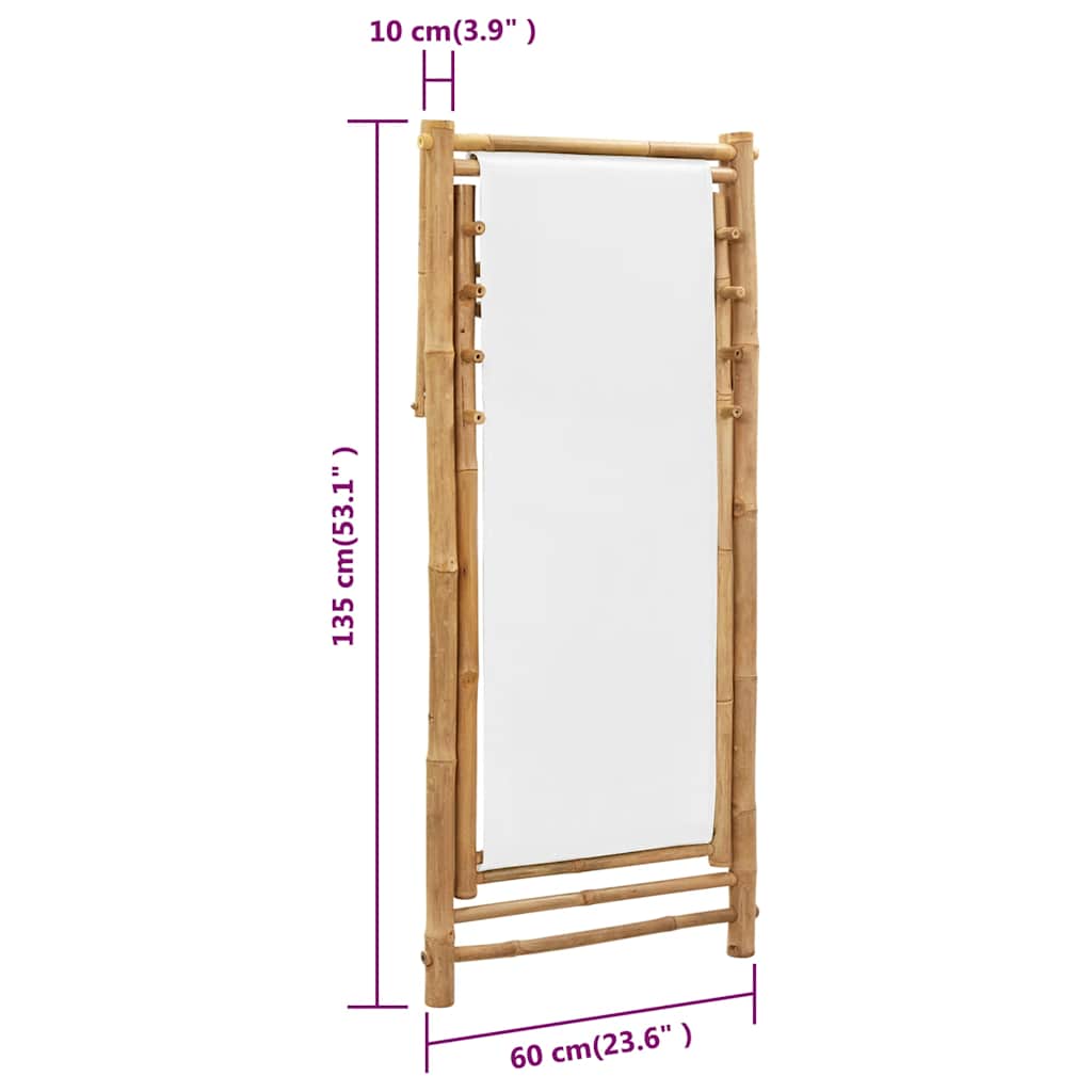 Patio Deck Chair Sling Chair for Balcony Deck Porch Bamboo and Canvas vidaXL - Picture 45 of 45