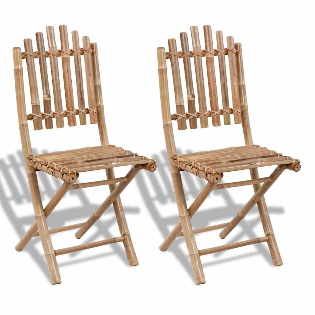 vidaXL Hopf&auml;llbara stolar 2 st bambu